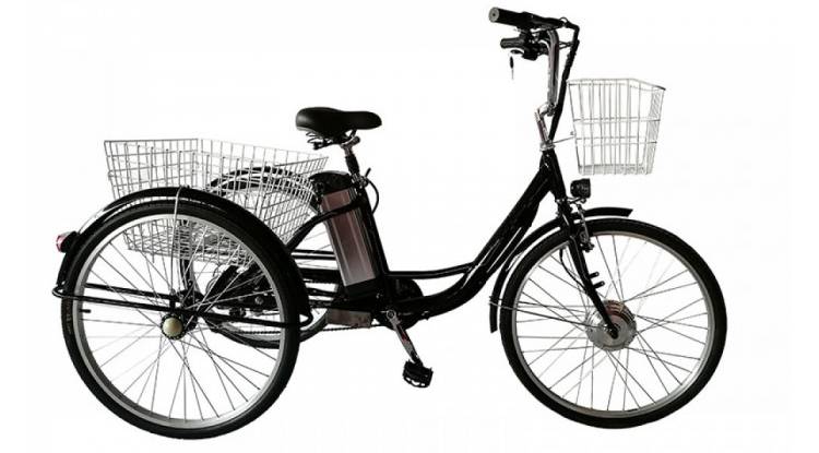 Фотографія Електровелосипед дорожній триколісний Kelb.Bike Comfort Plus 24"/20" розмір М 500W 12Ah +PAS Чорний